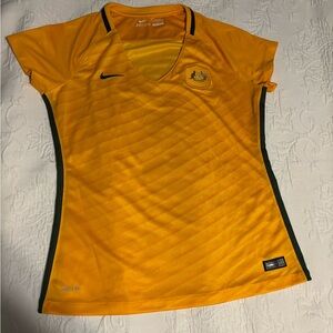 Nike Australia 2016-2017 home shirt featuring the Australian coat of arms v neck